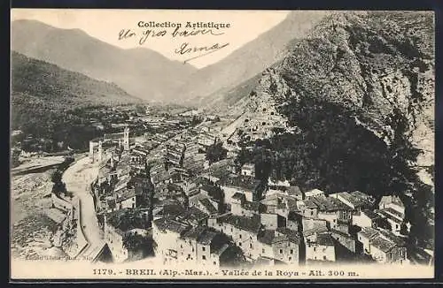 AK Breil, Vue sur le village et la vallée de la Roya à 300 m d`altitude