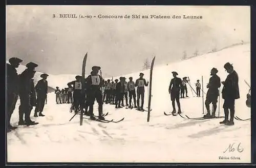 AK Beuil, Concours de Ski au Plateau des Launes