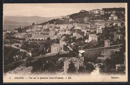 AK Grasse, Vue sur le Quartier Saint-Francois
