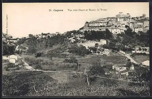 AK Cagnes, Vue côté Ouest et Route de Vence