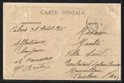 AK Cabris, Vue du Boulevard Saint-Jean