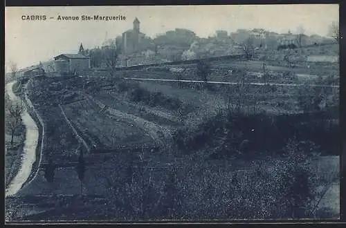 AK Cabris, Avenue Ste-Marguerite et vue sur le village
