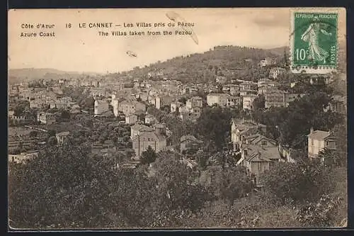 AK Le Cannet, Les Villas prises du Pézou