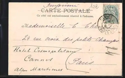 AK Le Cannet, Chute d`eau du Moulin de la Chapelle des Anges
