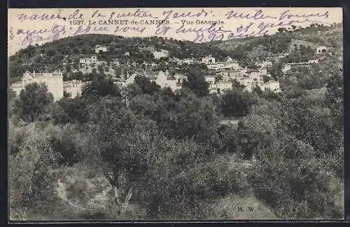 AK Le Cannet-de-Cannes, Vue Générale du village dans les collines environnantes