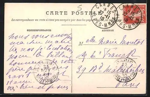 AK Le Cannet-de-Cannes, Vue Générale du village dans les collines environnantes