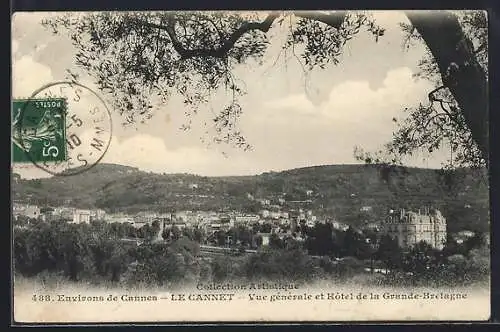 AK Le Cannet, Vue générale et Hôtel de la Grande-Bretagne