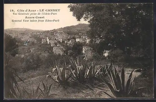 AK Le Cannet, Vue générale prise de l`Eden-Parc