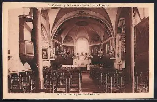 AK Le Cannet, Intérieur de l`Église Ste-Catherine