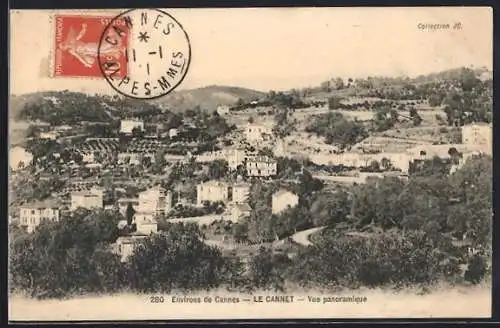 AK Le Cannet, Vue panoramique