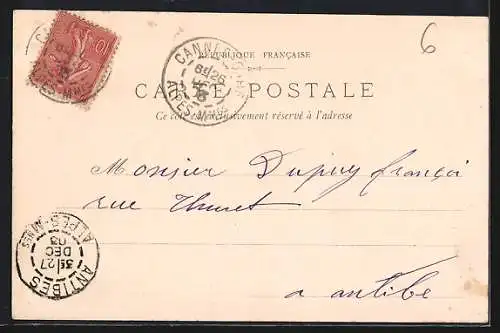 AK Le Cannet, Vue générale du village et des collines environnantes