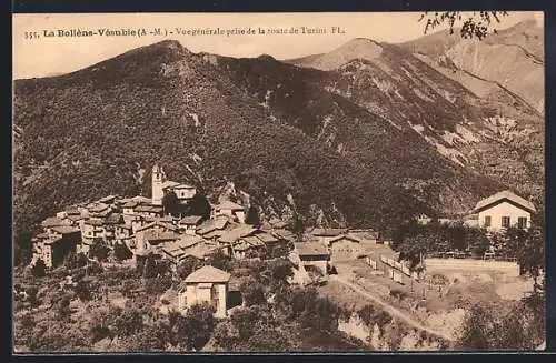 AK La Bollène-Vésubie, Vue générale prise de la route de Turini