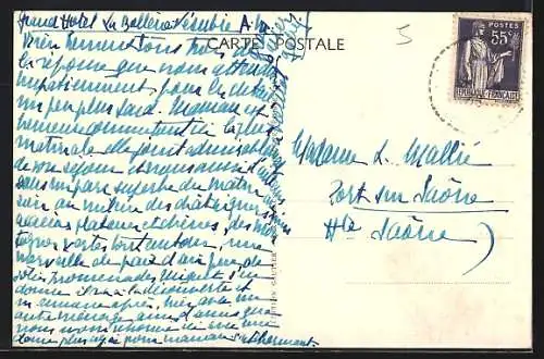 AK La Bollène-Vésubie, Station estivale et vue générale du village en altitude