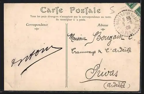 AK La Bollène, Vue de la station estivale depuis la Route de Turini