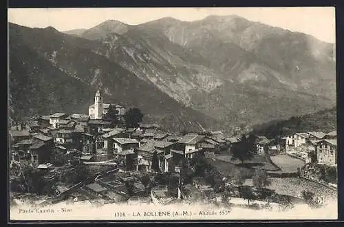 AK La Bollène, Vue du village à 655 m d`altitude avec montagnes environnantes