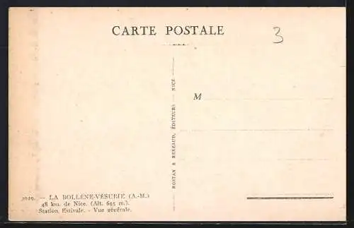 AK La Bollène-Vésubie, Vue générale de la station estivale à 695 m d`altitude