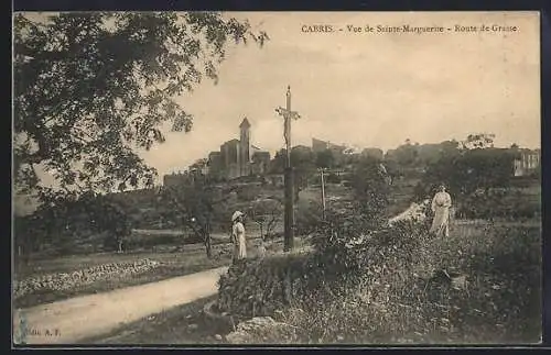 AK Cabris, Vue de Sainte-Marguerite, Route de Grasse