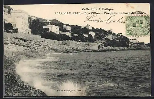 AK Cap d`Ail, Les Villas, Vue prise du bord de la mer