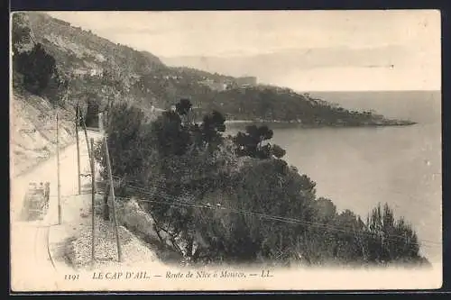 AK Le Cap d`Ail, Route pittoresque de Nice à Monaco