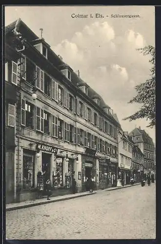 AK Colmar i. Els., Geschäft M. Knopf & Cie., Schlossergasse