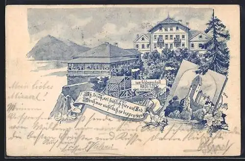 Lithographie Hinterbrühl, Hotel-Restaurant zum Feldmarschall Radetzky