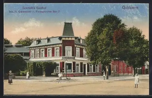 AK Quickborn / Holstein, Schmidt`s Gasthof, Inh. H. Grevsmühl