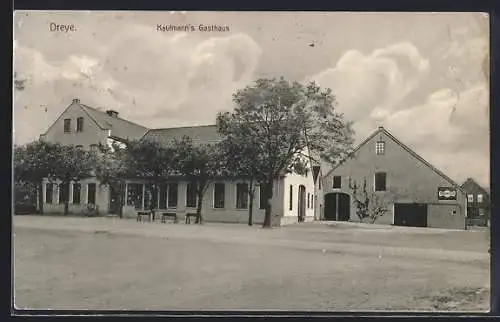 AK Dreye, Kaufmann`s Gasthaus mit Strassenpartie