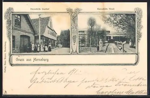 AK Horneburg, Hauschilds Gasthof und Tivoli