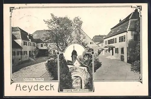 AK Heydeck, Schloss Kreuth, Eingang zum Schloss