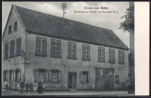 AK Böhl / Pfalz, Gasthaus zur Krone von Hermann Hery