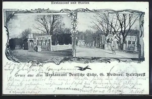 AK Berlin-Haselhorst, Restaurant Deutsche Eiche, Bes. H. Weidner