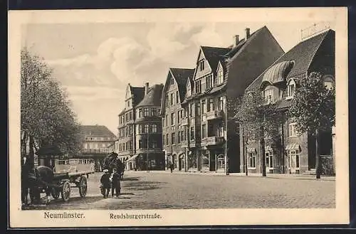 AK Neumünster, Blick in die Rendsburgerstrasse