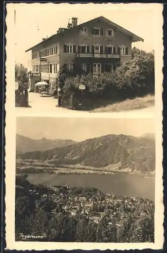 AK Tegernsee, Hotel Alpenhof und Totalansicht
