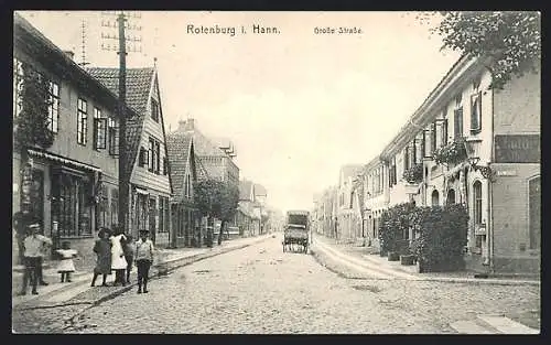 AK Rotenburg i. Hann, Kinder in der Grosse Strasse