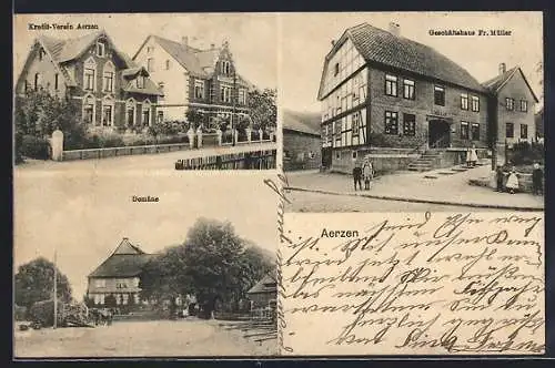 AK Aerzen, Geschäft von Fr. Müller, Domäne und Kredit-Verein