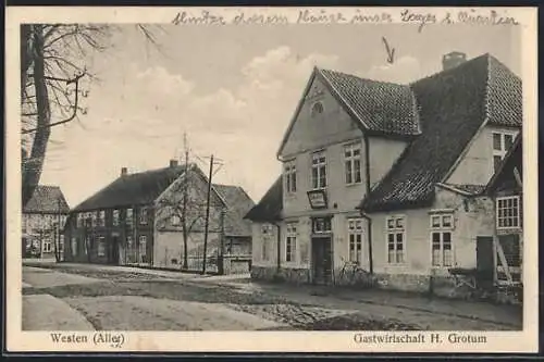 AK Westen /Aller, Gasthaus von H. Grotum