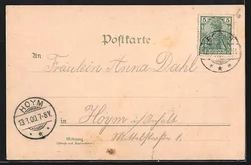 Lithographie Egeln, Rathaus, Krieger-Denkmal, Schule