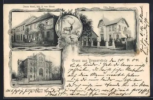AK Bremervörde, Daetz Hotel, Villa Thies, Ackerbauschule