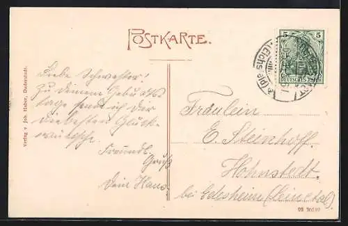 AK Duderstadt, Partie der Bahnhofstrasse