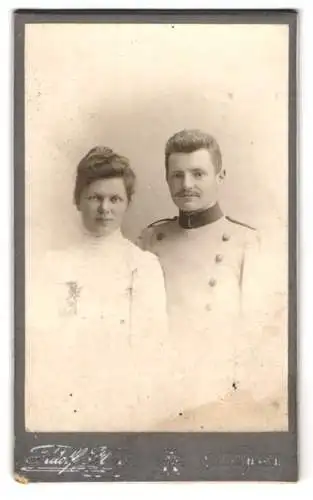 Fotografie Adolf Flohr, Öhringen, Portrait eines Paares