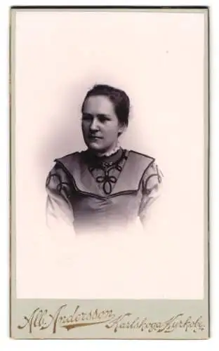Fotografie Albin Andersson, Grängesberg, Porträt einer Frau