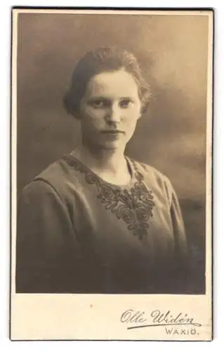 Fotografie Olle Widén, Wäxiö - Växjö, Porträt einer jungen Frau