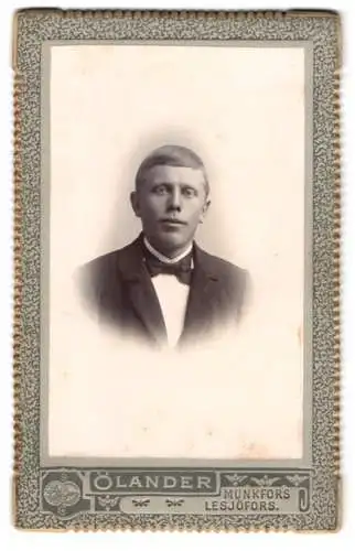 Fotografie Ölander, Munkfors, Porträt eines Herren