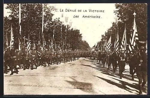 AK Le Défilé de la Victoire, Les Américains