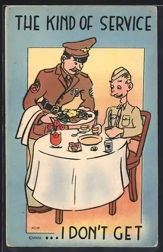 Künstler-AK US Army, The kind of service I don`t get