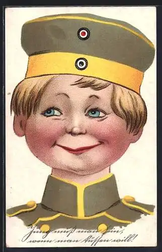 Künstler-AK Knabe in Uniform