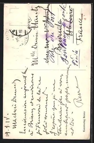 AK Brienz, Ortsansicht mit Hasliberge