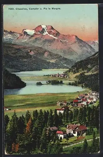 AK St. Moritz, Chasellas, Campfer u. Piz la Margna