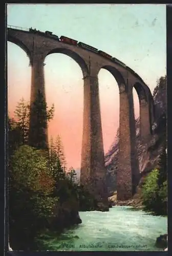 AK Albulabahn auf dem Landwasserviadukt