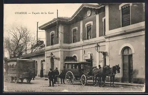 AK Orange, Facade de la Gare, Bahnhof
